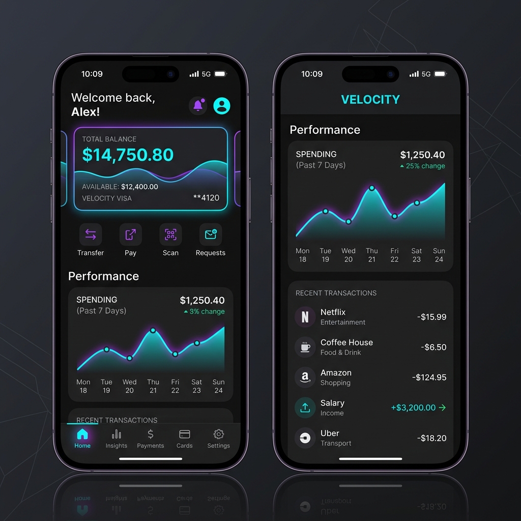 Aetheric FinTech mobile app